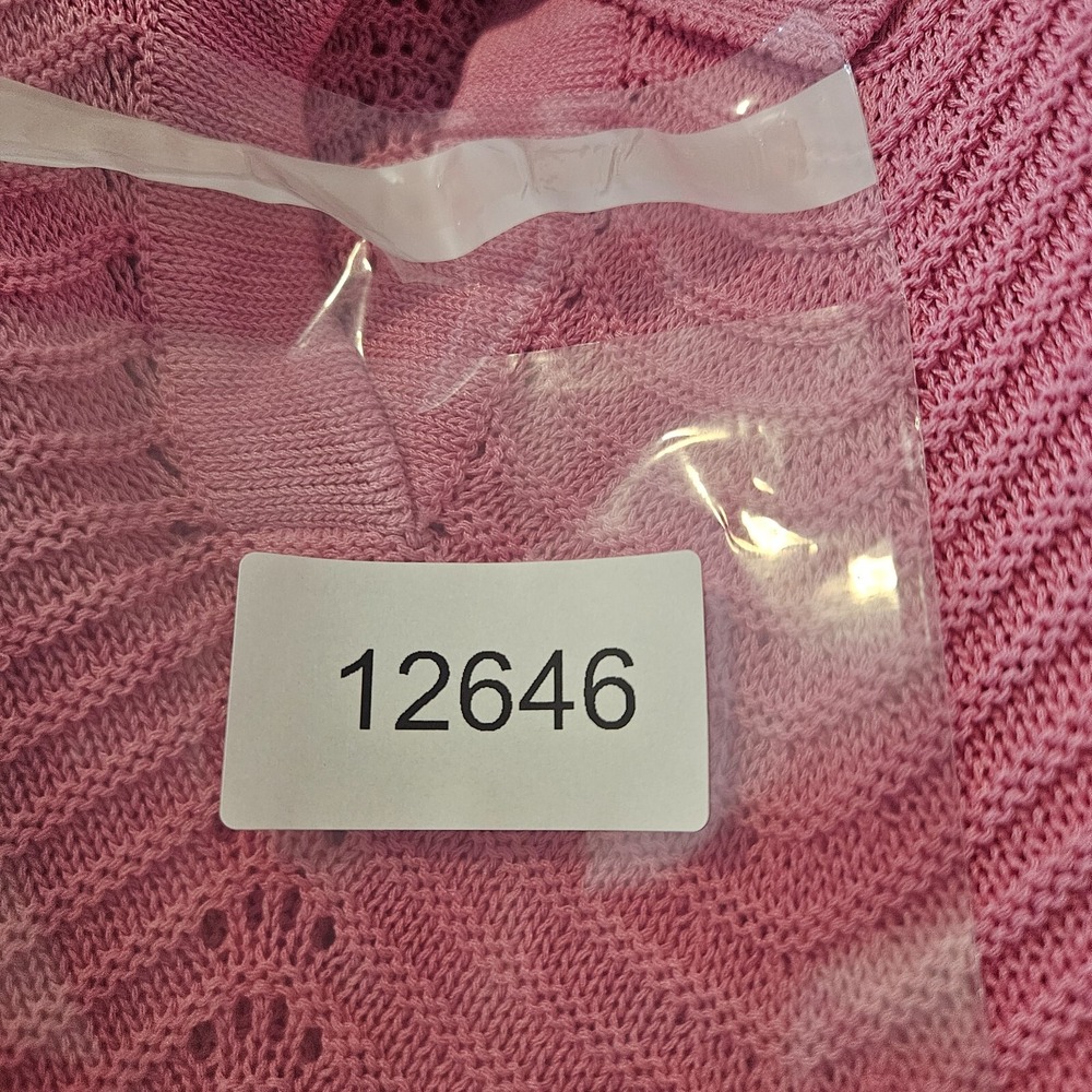 NWOT English Factory Shirt Top Women Small Knit Scallop Hem Pink - Pls Read - Picture 13 of 13
